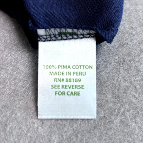 Lilly Pulitzer Navy Blue Preppy Summer Ruffle Bow Tie Cotton Shirt Size XS NWOT - Picture 7 of 8